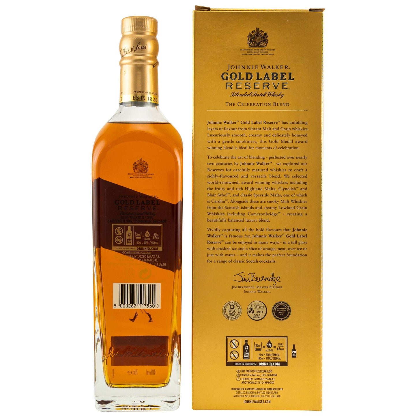 Johnnie Walker | Gold Label Reserve | Blended Scotch Whisky | 0,7l | 40%GET A BOTTLE